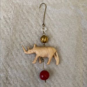 Rhino Hand-Carved Ornament (2nd Rhino)